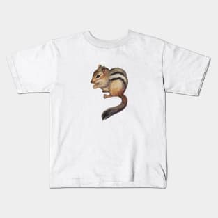 Watercolor Cute Chipmunk Illustration Kids T-Shirt